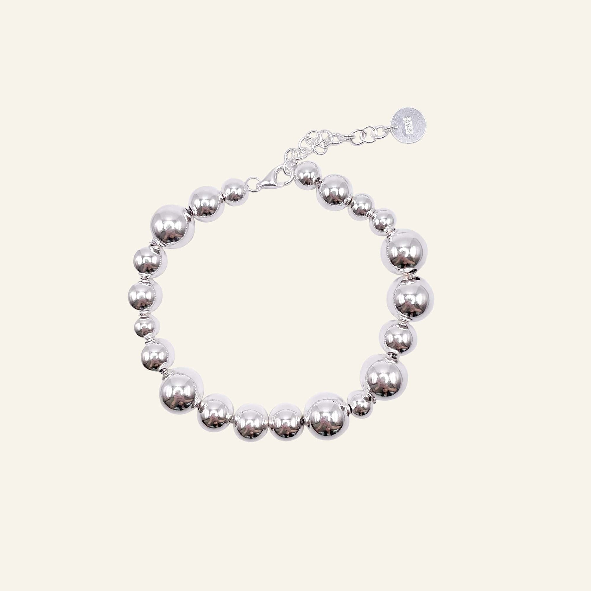 Silver Beaded Bracelet