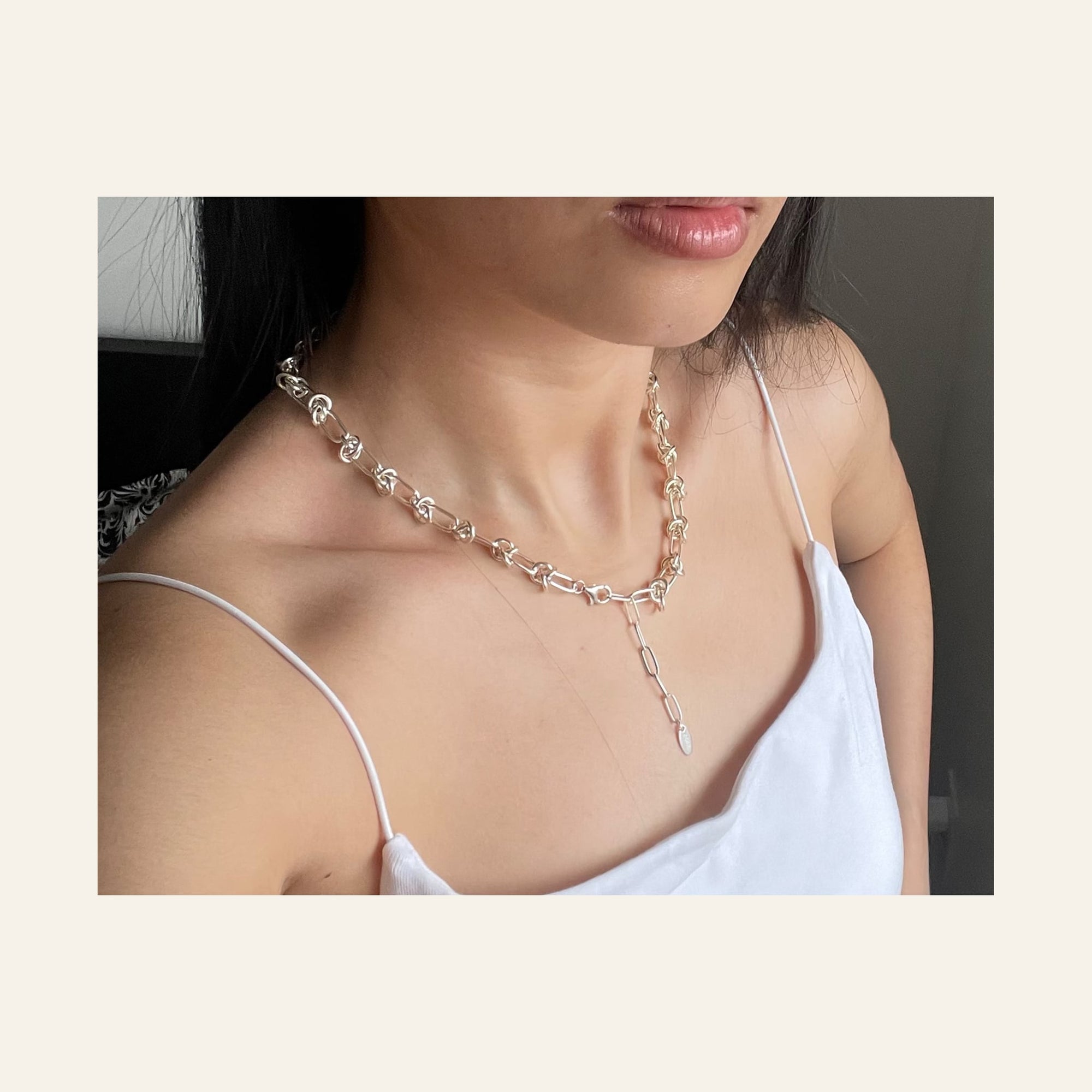 Silver Chain Link Necklace