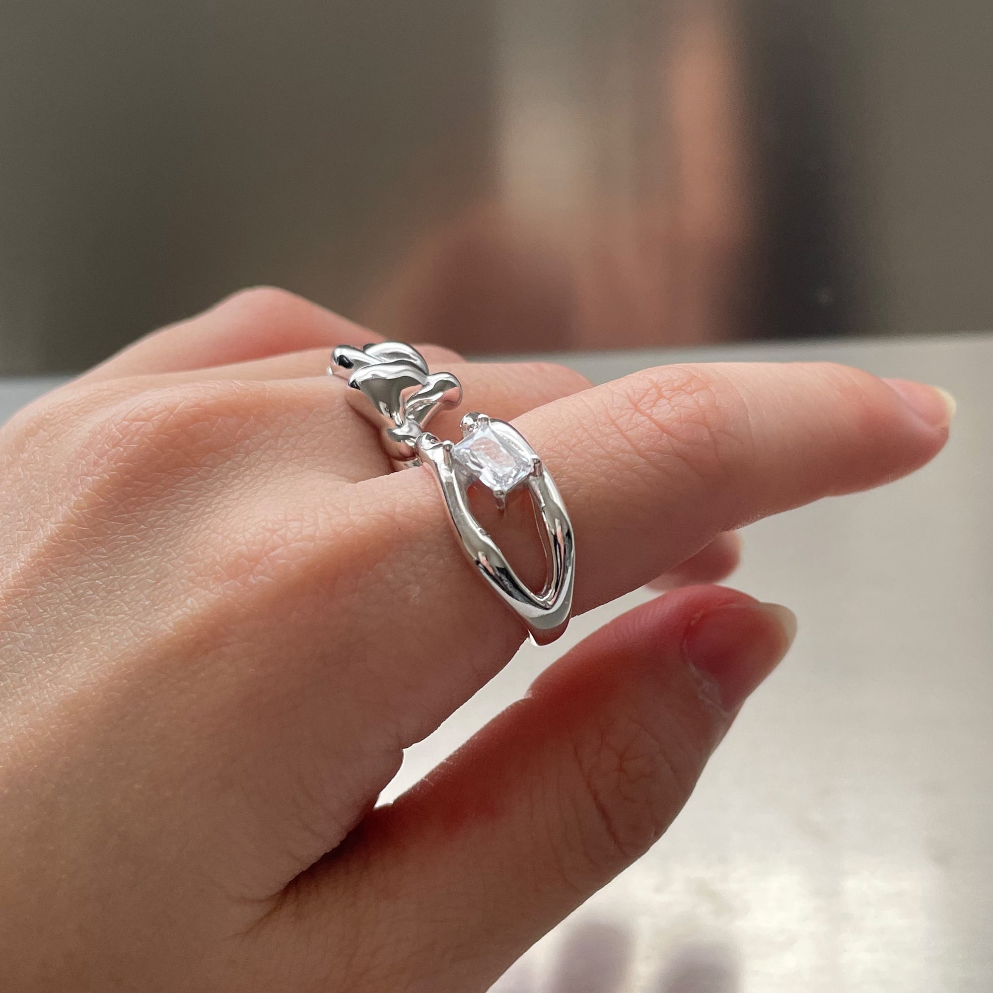 Silver Stone Ring