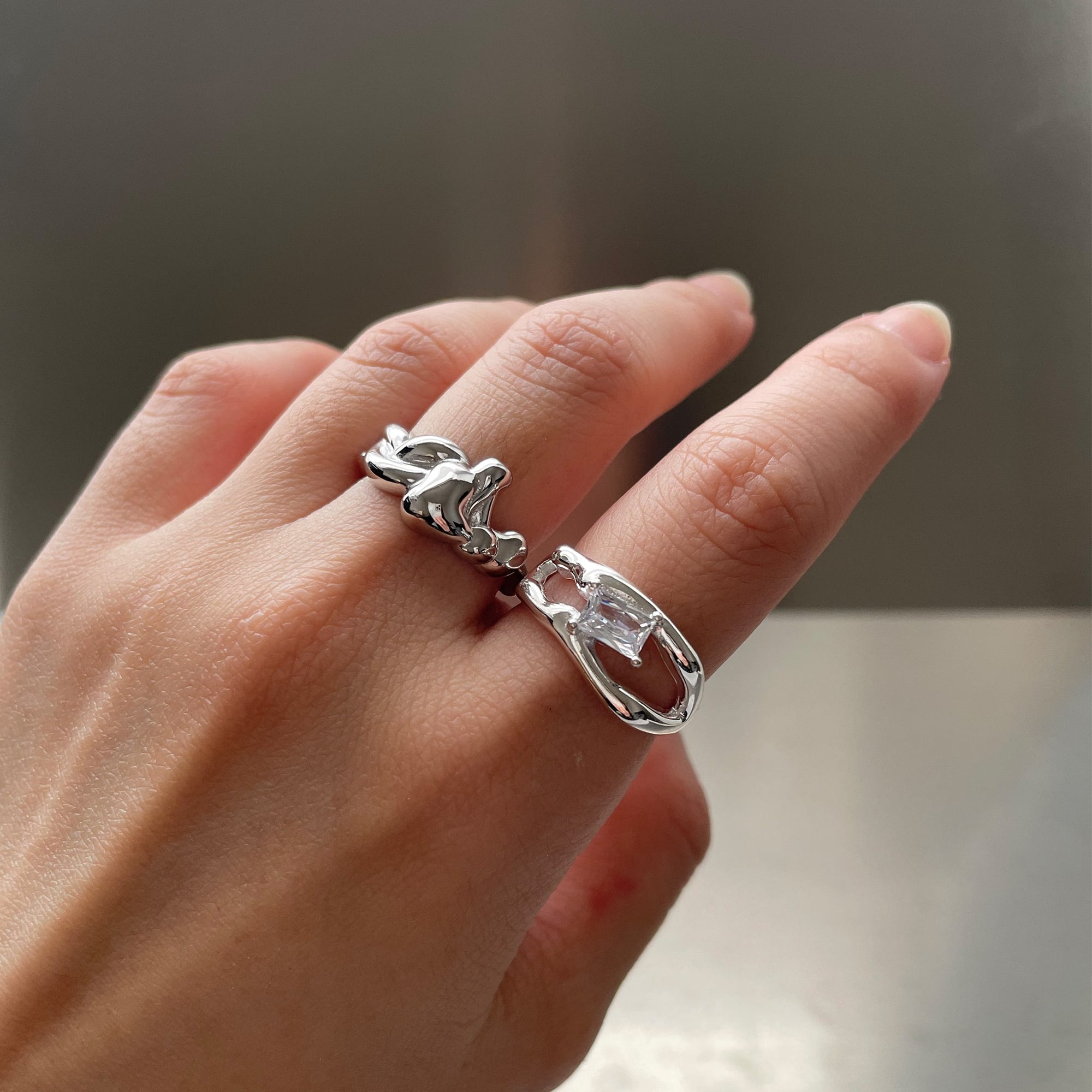 Silver Stone Ring