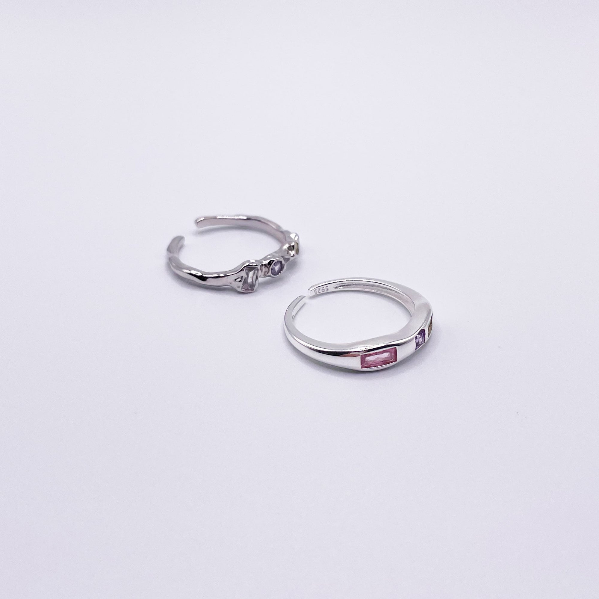 Multicolour Stone Ring Set