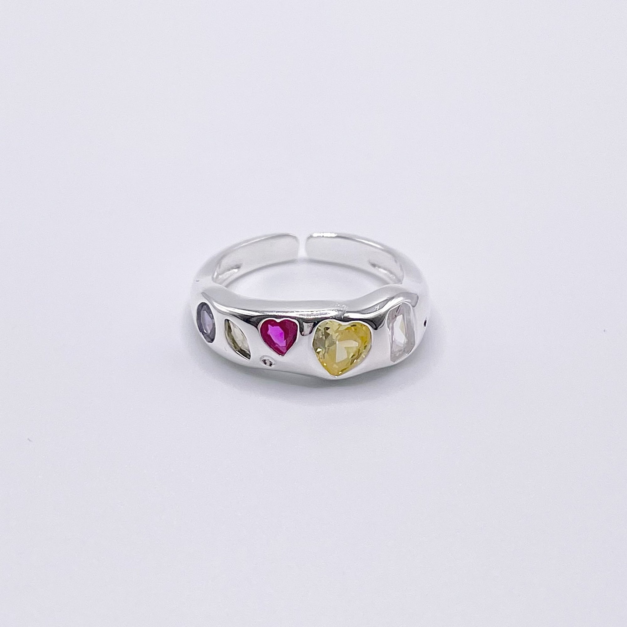 Multicolour Ring Set