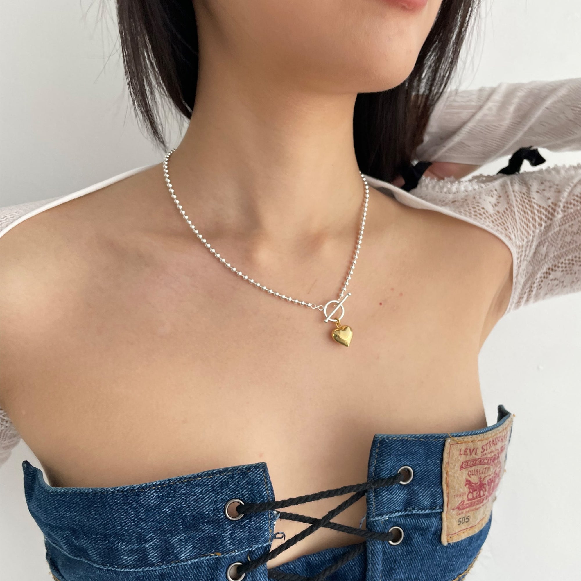 Pinball Heart Necklace