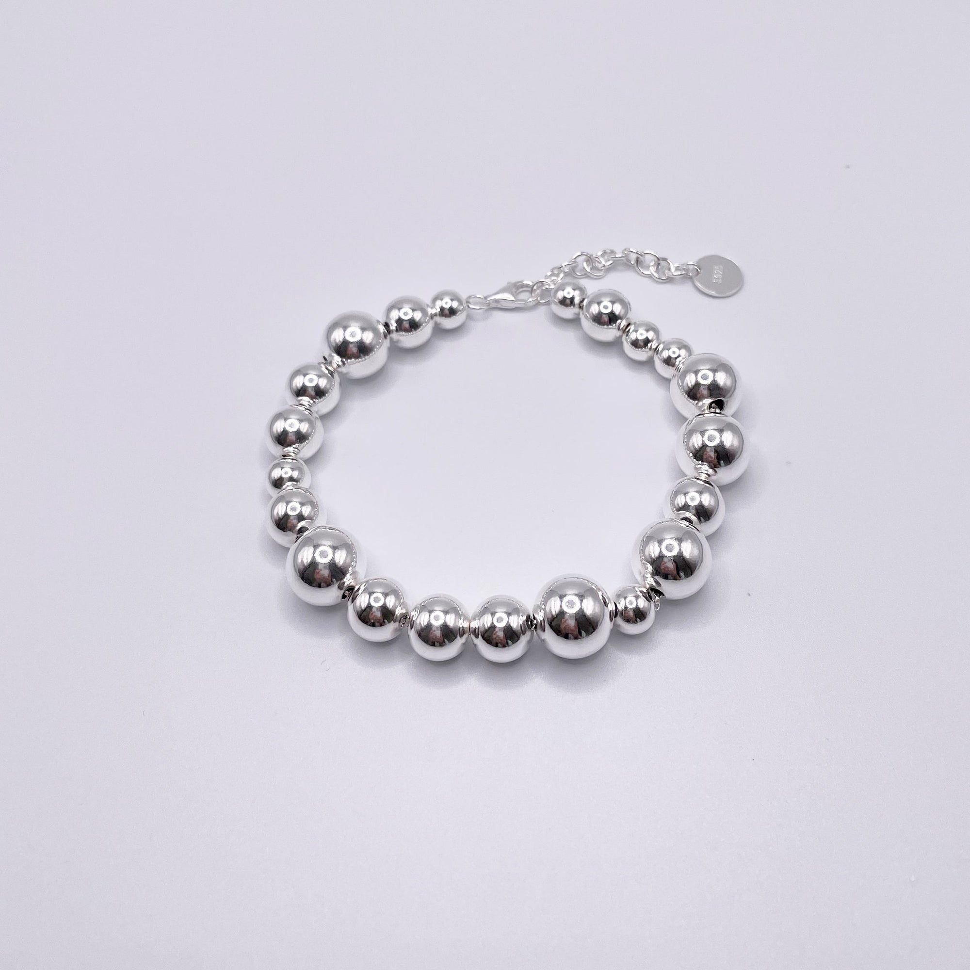 Silver Beaded Bracelet