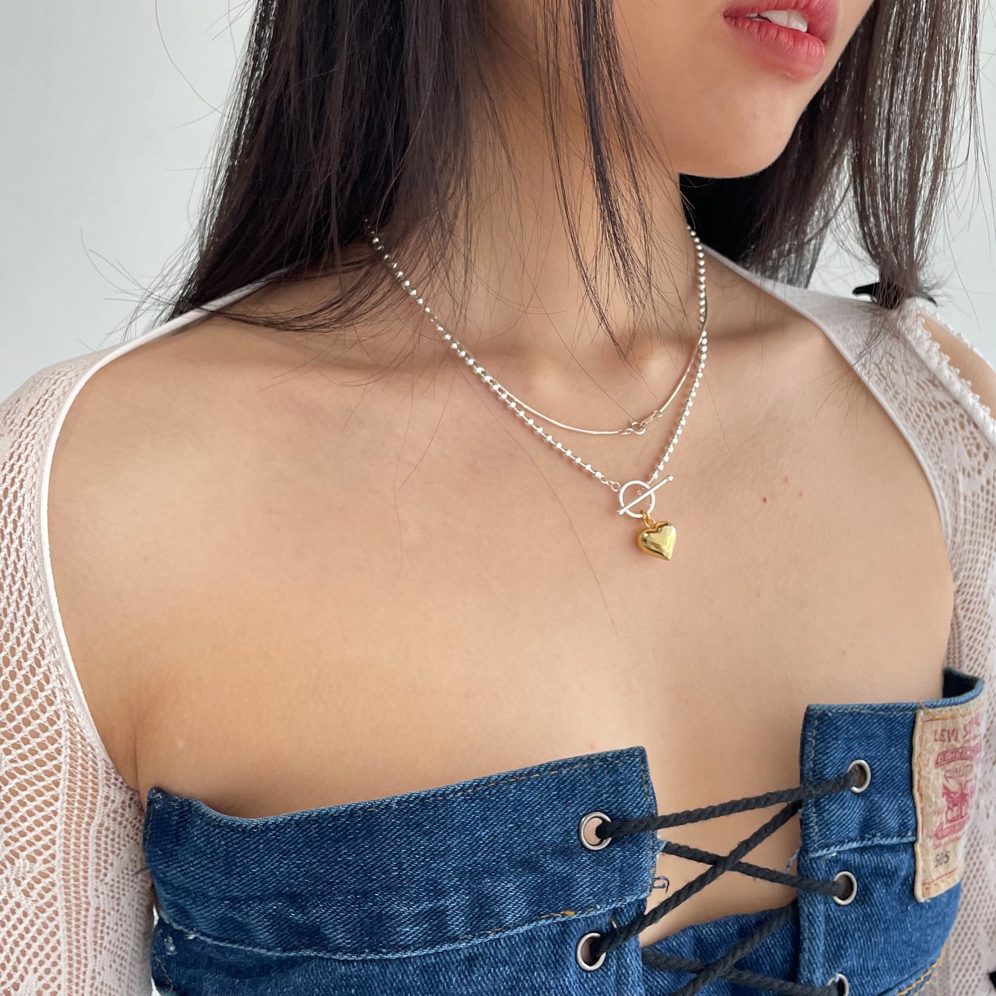 Pinball Heart Necklace