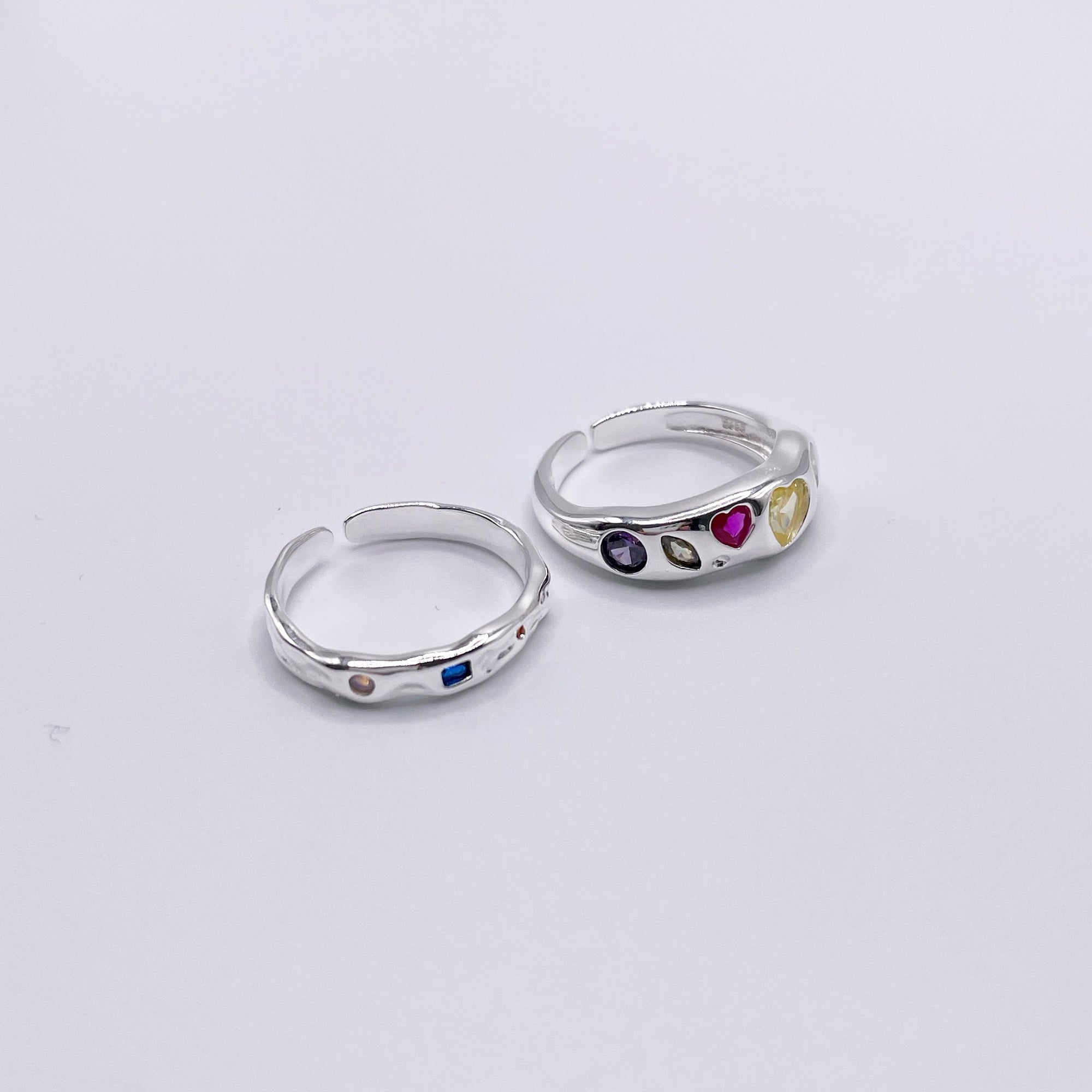 Multicolour Ring Set