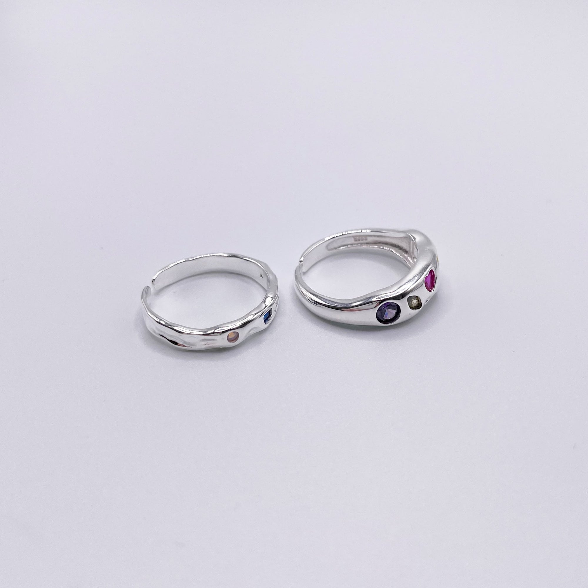 Multicolour Ring Set