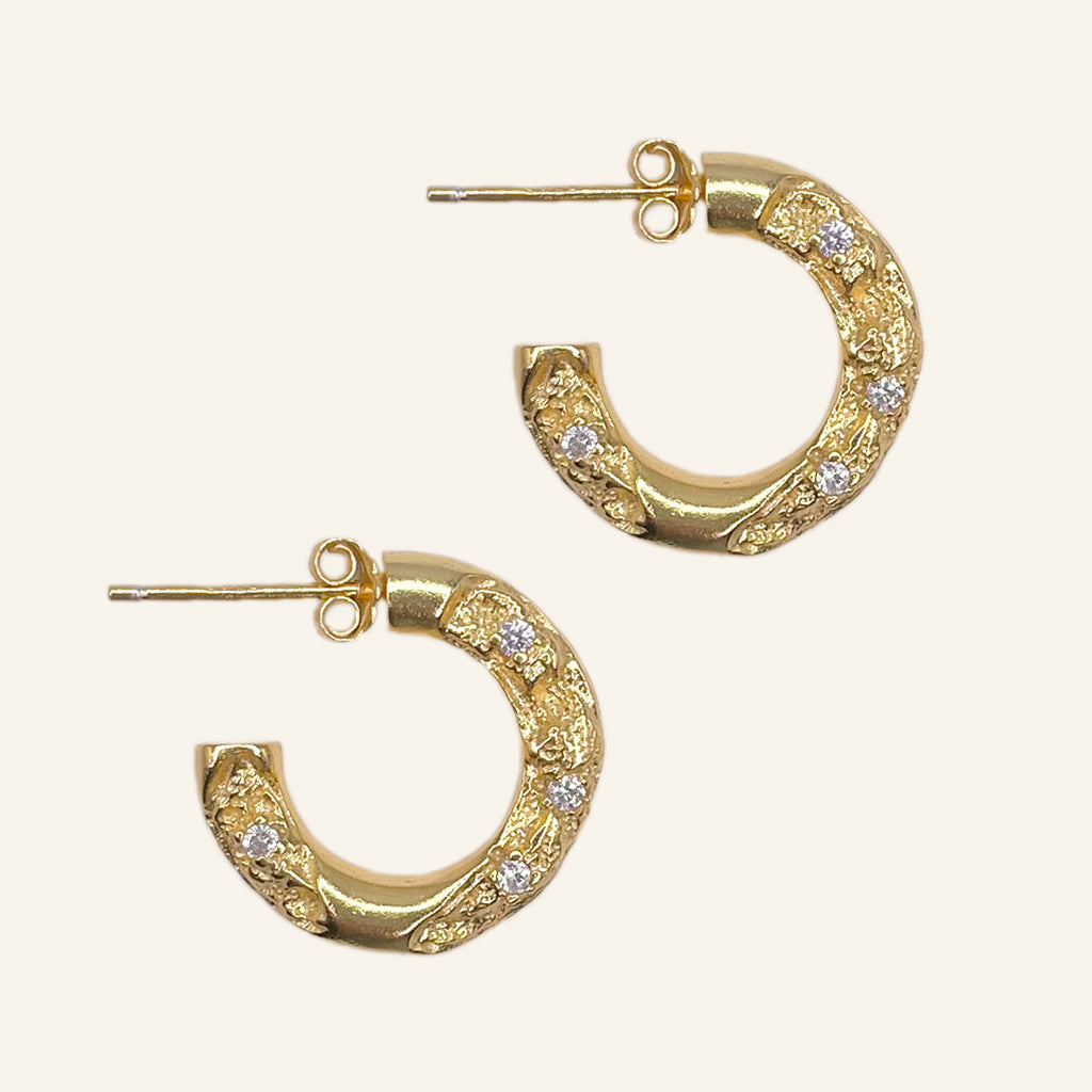 Cubic Zirconia Hoop Earrings