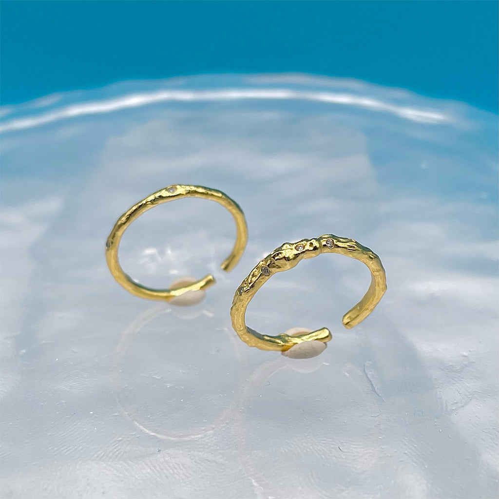 Round Minimalist Ring Set