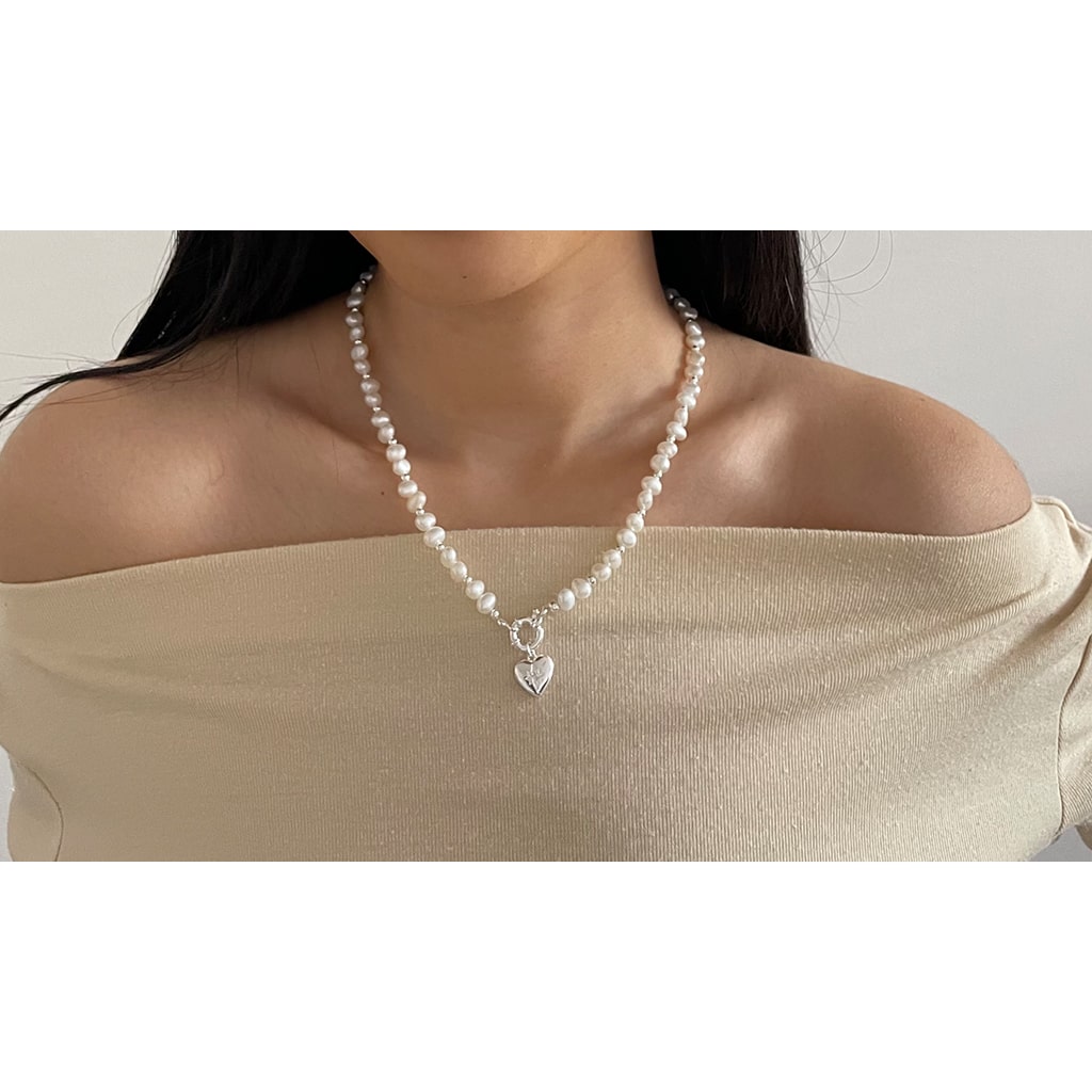 Pearl Heart Necklace