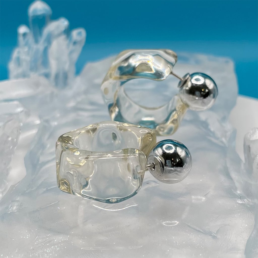 Transparent Hoop Earrings