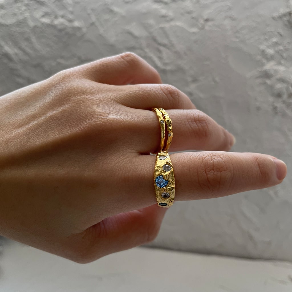 Gold Stone Ring