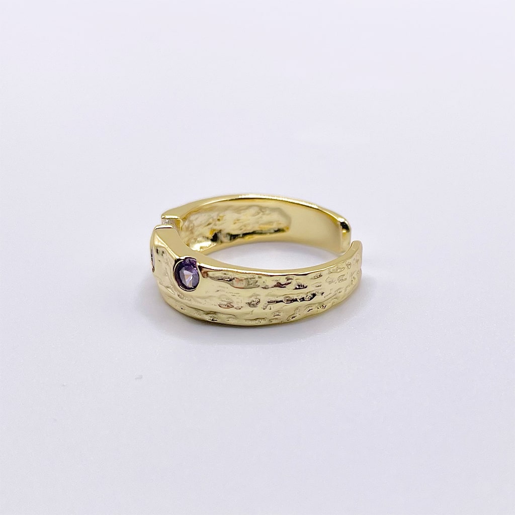 Textured Stone Ring