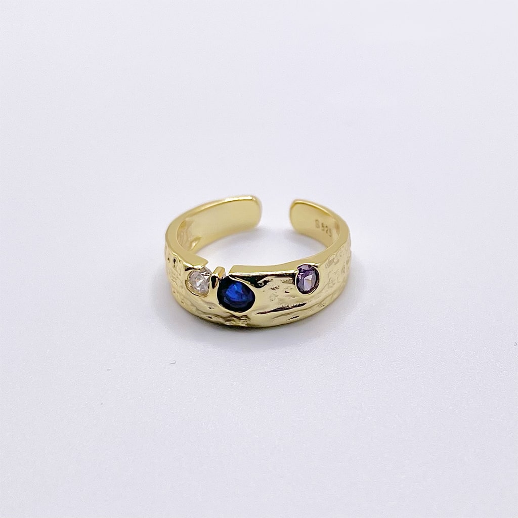 Textured Stone Ring