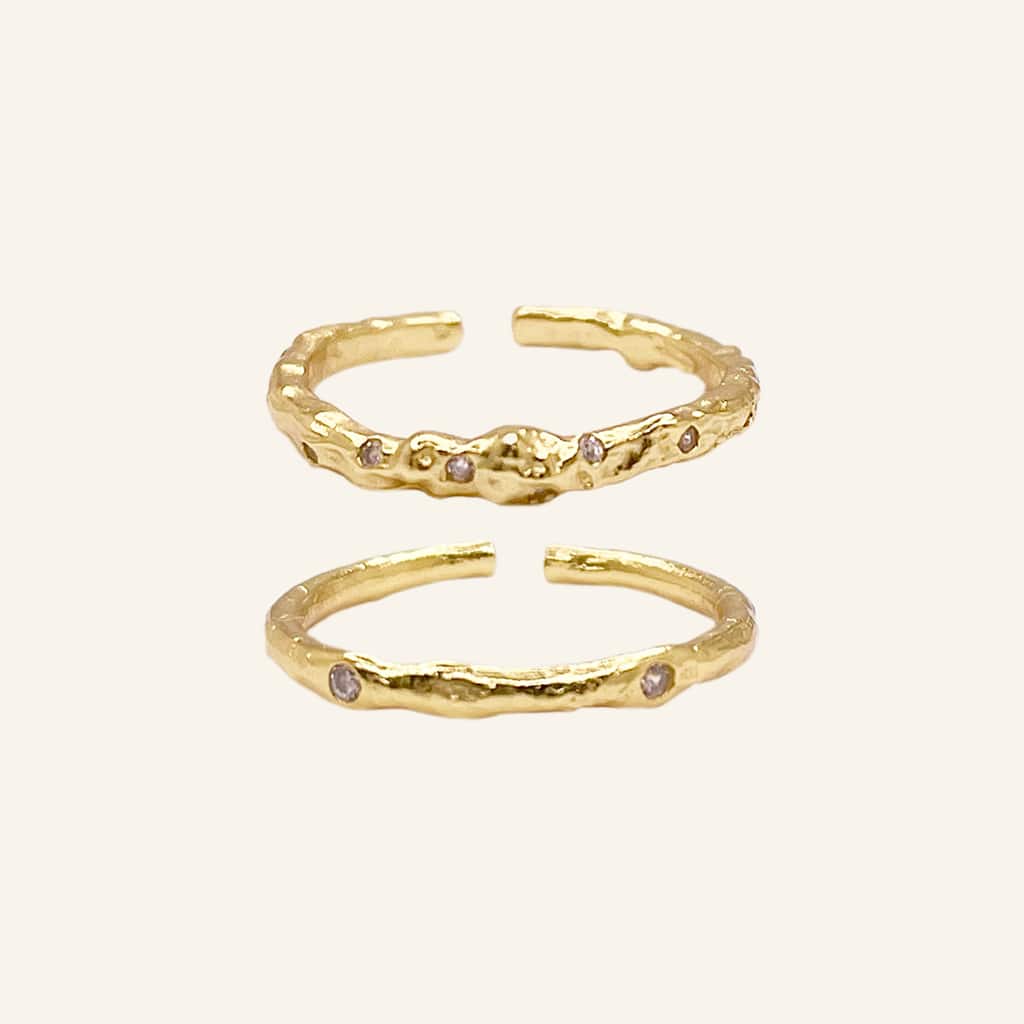 Round Minimalist Ring Set